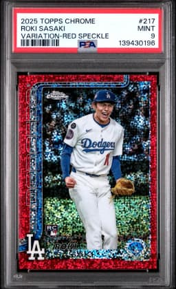 2025 #217 Roki Sasaki PSA 9 Topps Chrome