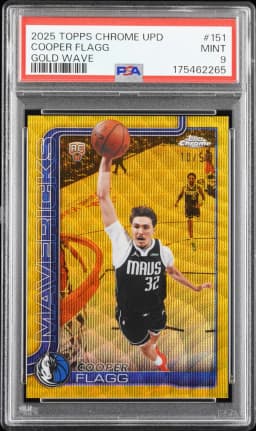 2025 #151 Cooper Flagg PSA 9 Topps Chrome Update