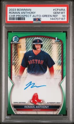 2023 #CPARA Roman Anthony PSA 10 Bowman Chrome Prospect Autographs