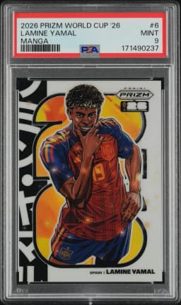 2026 #6 Lamine Yamal PSA 9 Panini Prizm FIFA World Cup 2026 Manga