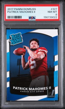 2017 #327 Patrick Mahomes II PSA 8 Panini Donruss