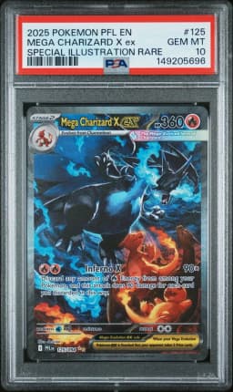 2025 #125 Mega Charizard X EX PSA 10 Pfl EN-Phantasmal Flames
