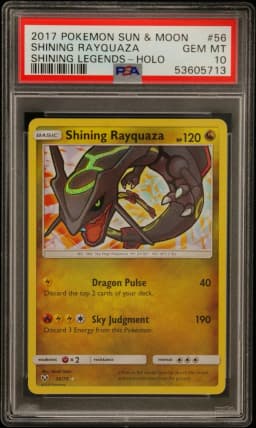 2017 #56 Shining Rayquaza-Holo PSA 10 Sun & Moon Shining Legends