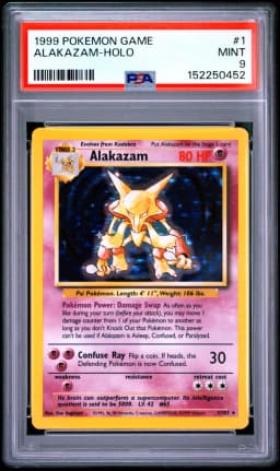 1999 #1 Alakazam-Holo PSA 9 Game