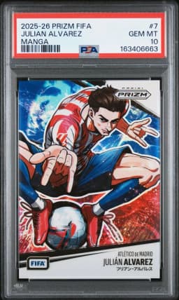 2025 #7 Julian Alvarez PSA 10 Panini Prizm FIFA Manga