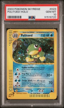 2003 #H23 Politoed-Holo PSA 10 Skyridge