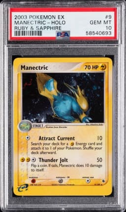 2003 #9 Manectric-Holo PSA 10 EX Ruby & Sapphire Pokemon