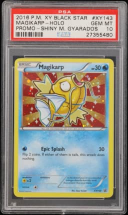 2016 #XY143 Magikarp-Holo PSA 10 XY Black Star Promo
