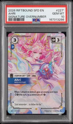 2026 #227* Ahri - Inquisitive PSA 10 Riftbound: League of Legends Sfd-Spiritforged