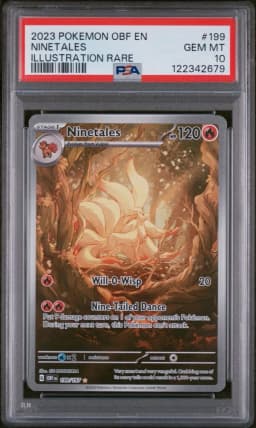 2023 #199 Ninetales PSA 10 Obf EN-Obsidian Flames Pokemon