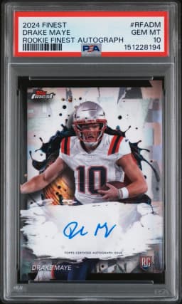 2024 #RFADM DRAKE MAYE PSA 10 Topps Finest Rookie Finest Autographs