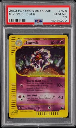 2003 #H28 Starmie-Holo PSA 10 Skyridge