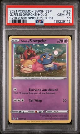 2021 #126 Galarian Slowpoke-Holo PSA 10 Swsh Black Star Promo
