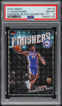 2025 #FI-10 VJ Edgecombe PSA 8 Topps Finest Finishers