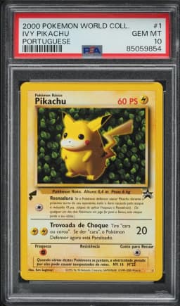 2000 #1 PORTUGUESE WORLD COLLECTION IVY PIKACHU PSA 10 POKEMON