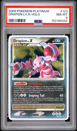 2009 #123 Drapion LV.X-Holo PSA 8 Platinum