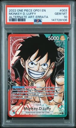 2022 #003 Monkey D. Luffy PSA 10 One Piece OP01-Romance Dawn
