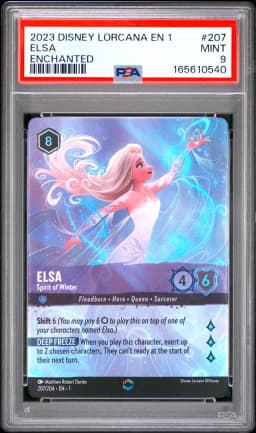 2023 #207 Elsa - Spirit of Winter PSA 9 Disney Lorcana EN 1-the First Chapter