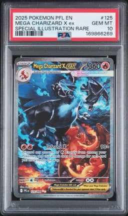 2025 #125 Mega Charizard X EX PSA 10 Pfl EN-Phantasmal Flames
