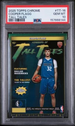 2025 #TT-16 Cooper Flagg PSA 10 Topps Chrome Tall Tales