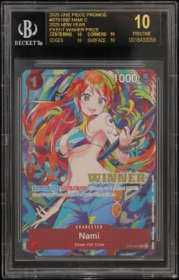 2025 #ST01007 Nami C/(2025 NEW YEAR EVENT Winner Prize) BGS 10 One Piece Card Game Promos