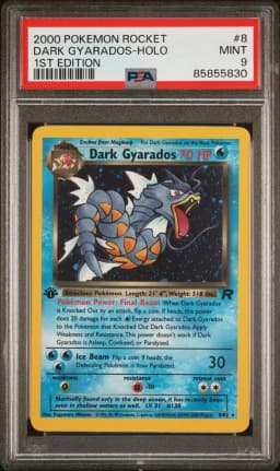 2000 #8 Dark Gyarados-Holo 1st Edition PSA 9 Rocket
