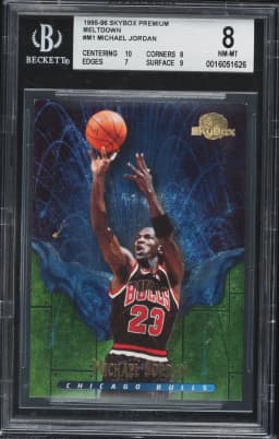 1995 #M1 Michael Jordan BGS 8 Skybox Premium Meltdown Basketball