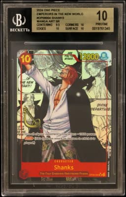 2024 #OP09004 Shanks MANGA ART SR BGS 10 One Piece Card Game Emperors in the New World
