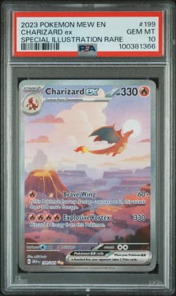2023 #199 Charizard EX PSA 10 Mew EN-151