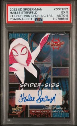 2022 #SSTHS2 Hailee Steinfeld PSA 5 Upper Deck Spider-Man Into the Spider-Verse Spider-Sigs Torso