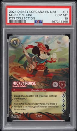 2024 #01 Mickey Mouse - Brave Little Tailor PSA 10 Disney Lorcana EN D23-D23 Expo Promo