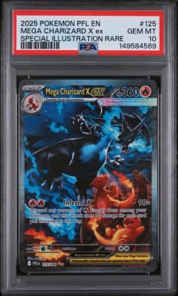 2025 #125 Mega Charizard X EX PSA 10 Pfl EN-Phantasmal Flames
