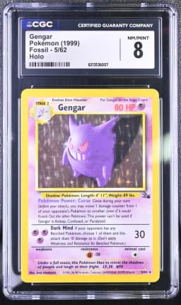 1999 #5 Gengar CGC 8 Fossil - Unlimited - English