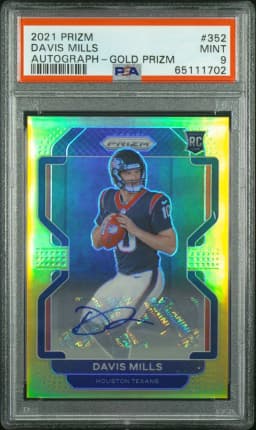 2021 #352 Davis Mills PSA 9 Panini Prizm
