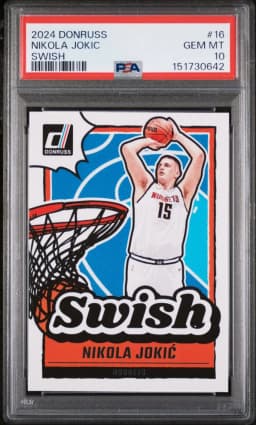 2024 #16 Nikola Jokic PSA 10 Panini Donruss Swish