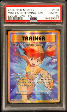 2016 #108 Full Art/Misty's Determination PSA 10 XY Evolutions