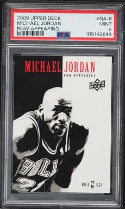 2009 #NA-6 Michael Jordan PSA 9 Upper Deck Now Appearing Basketball
