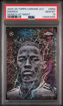 2024 #MN2 Endrick PSA 10 Topps Chrome UEFA Club Competitions Munich at Night