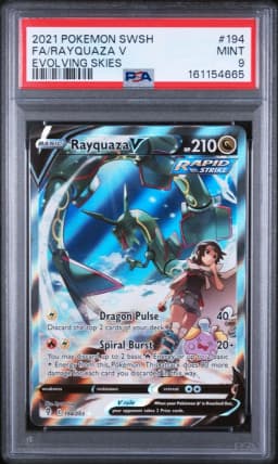 2021 #194 Full Art/Rayquaza V PSA 9 Sword & Shield Evolving Skies