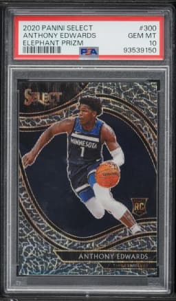 2020 #300 Anthony Edwards PSA 10 Panini Select Basketball