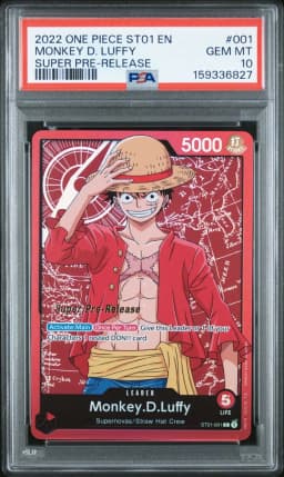 2022 #001 Monkey D. Luffy PSA 10 One Piece Starter Deck ST01-Straw Hat Crew