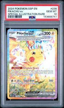 2024 #238 Pikachu EX PSA 10 Ssp EN-Surging Sparks