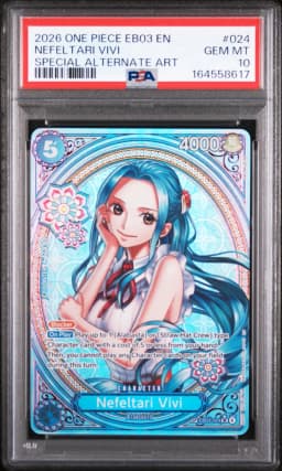 2026 #024 Nefeltari Vivi PSA 10 One Piece EB03-Extra Booster -One Piece Heroines Edition-