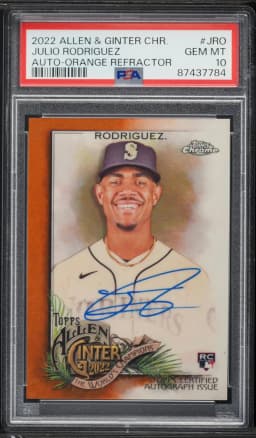 2022 #JRO Julio Rodriguez PSA 10 Topps Allen & Ginter Chrome Autographs Baseball