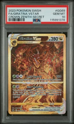 2023 #GG69 Full Art/Giratina Vstar PSA 10 Sword and Shield Crown Zenith