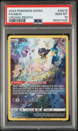 2023 #GG10 Full Art/Mew PSA 10 Sword and Shield Crown Zenith