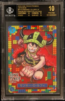2025 #P110 Monkey.D.Luffy P/(Premium Card Collection -ONE PIECE DAY '25-) BGS 10 One Piece Card Game Promos Japanese
