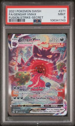 2021 #271 Full Art/Gengar Vmax PSA 9 Sword & Shield Fusion Strike