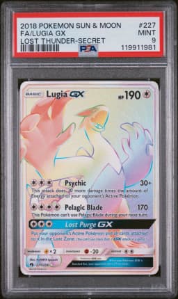 2018 #227 Full Art/Lugia GX PSA 9 Sun & Moon Lost Thunder