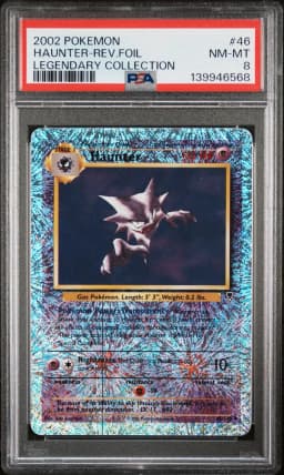 2002 #46 Haunter-Reverse Foil PSA 8 Legendary Collection